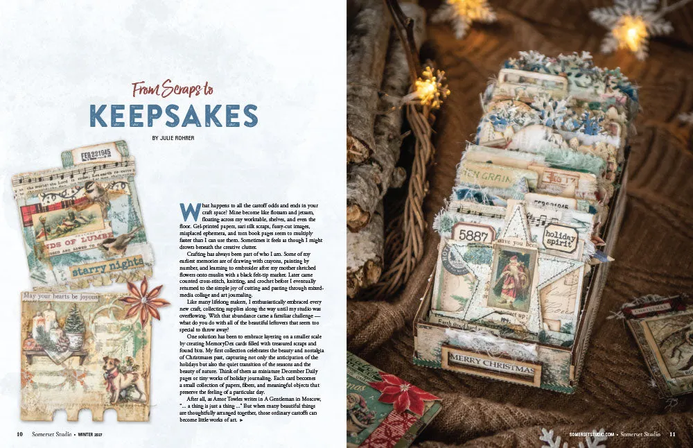 Stampington Somerset Studio Winter 2027 blad mixed-media
