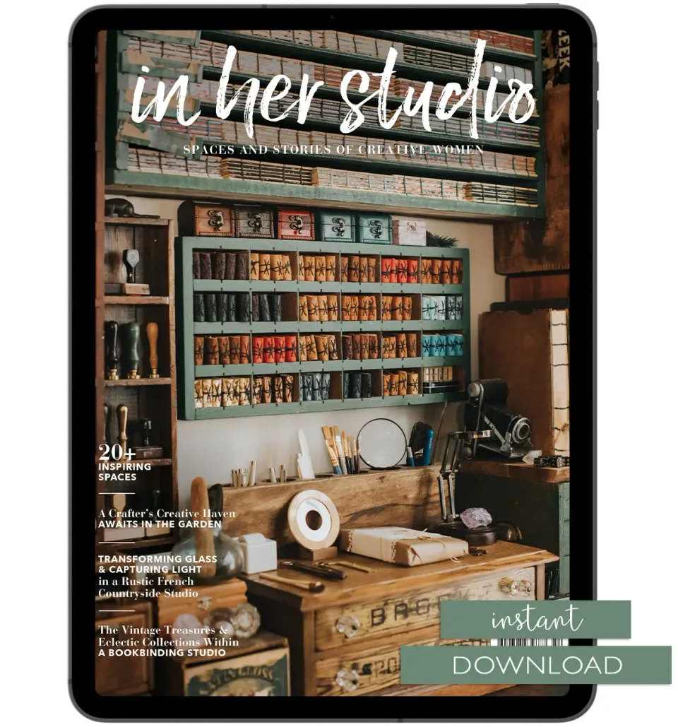 Stampington In Her Studio Winter 2026 blad PDF-utgave 160 sider