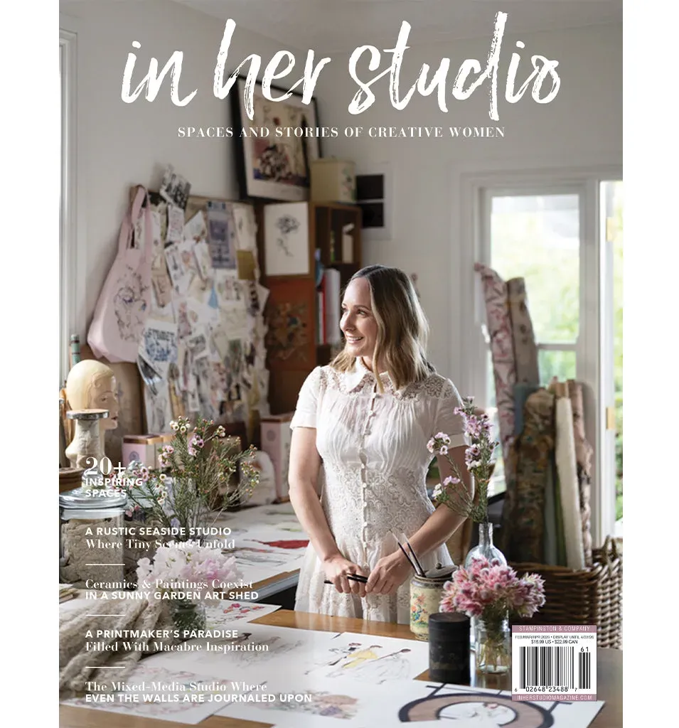 Stampington In Her Studio Spring 2026 blad 160 sider atelier