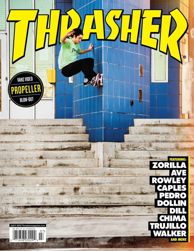 Thrasher Magazine blad juli 2015 back issue Vans