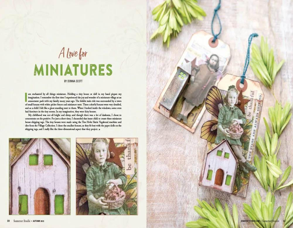 Stampington Somerset Studio Autumn 2022 blad print mixed-media