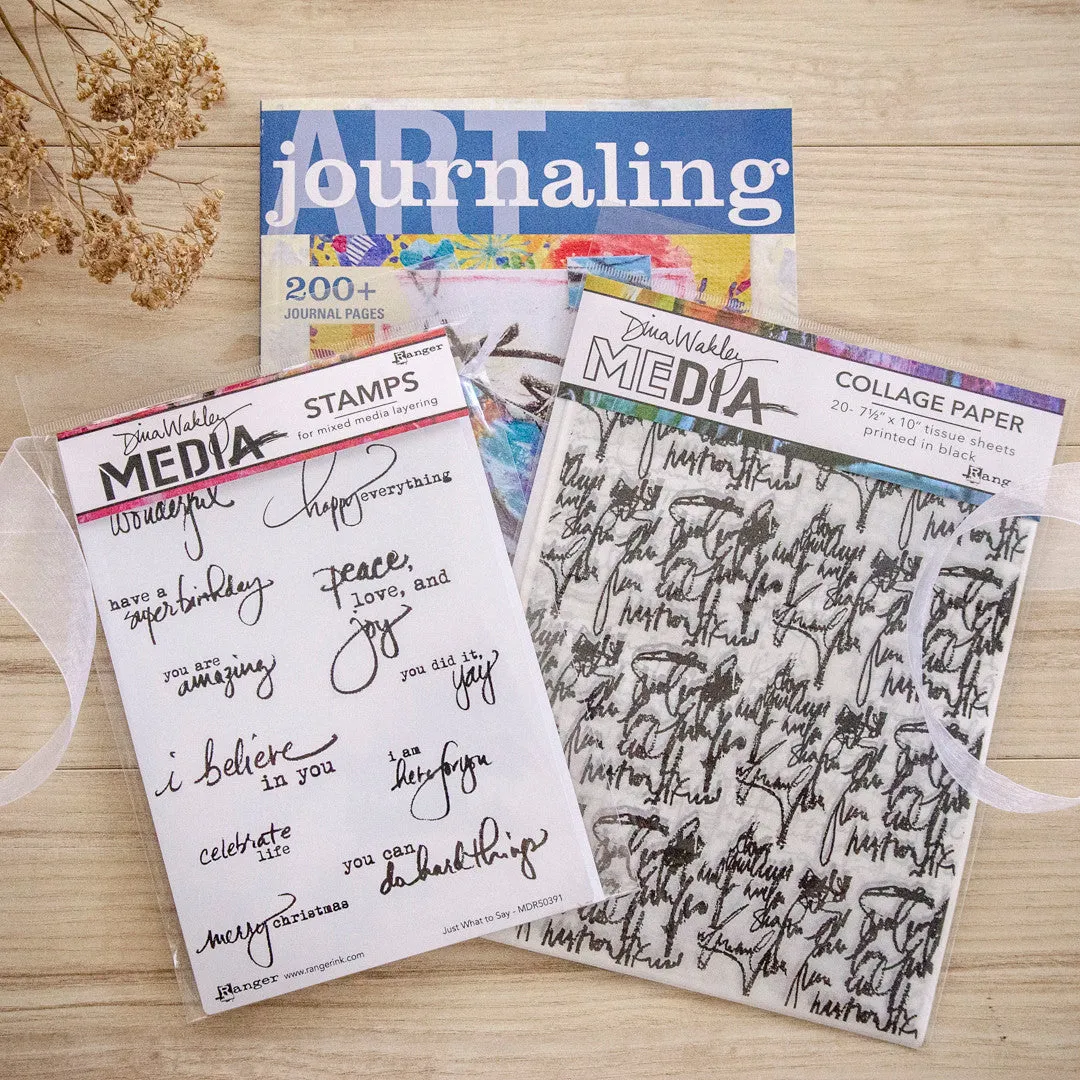 Stampington More Than Words art journaling kit Dina Wakley