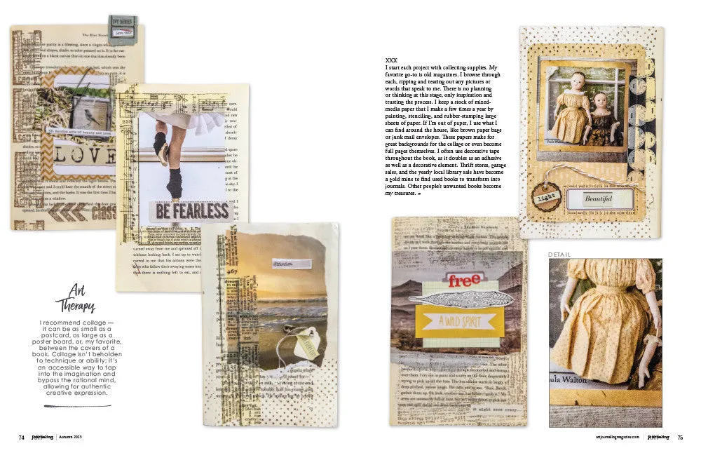 Stampington Art Journaling Autumn 2023 blad PDF artterapi