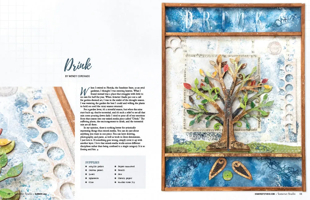 Stampington Somerset Studio Summer 2026 blad mixed-media