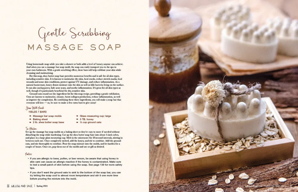 Stampington Willow and Sage Spring 2024 blad vår bad og kropp