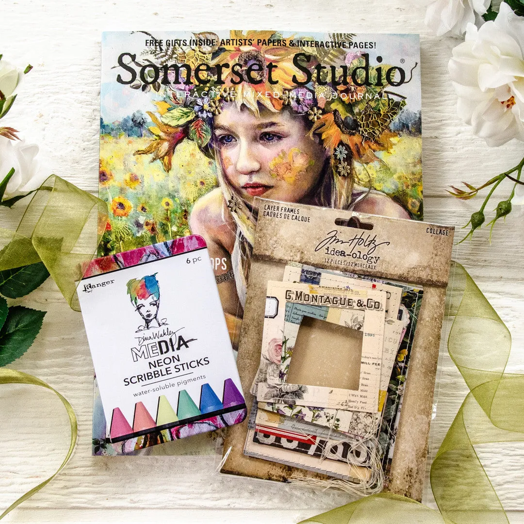Stampington Layered Frames Somerset Studio bundle Summer 2024