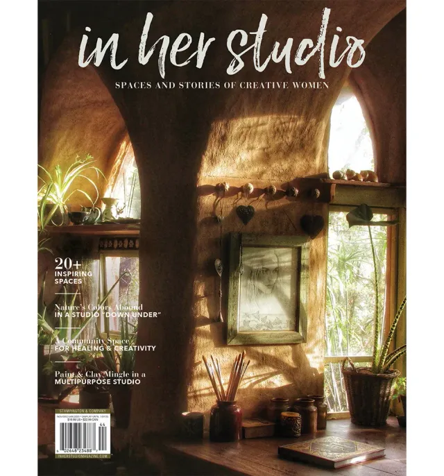 Stampington In Her Studio Winter 2025 blad papir atelier
