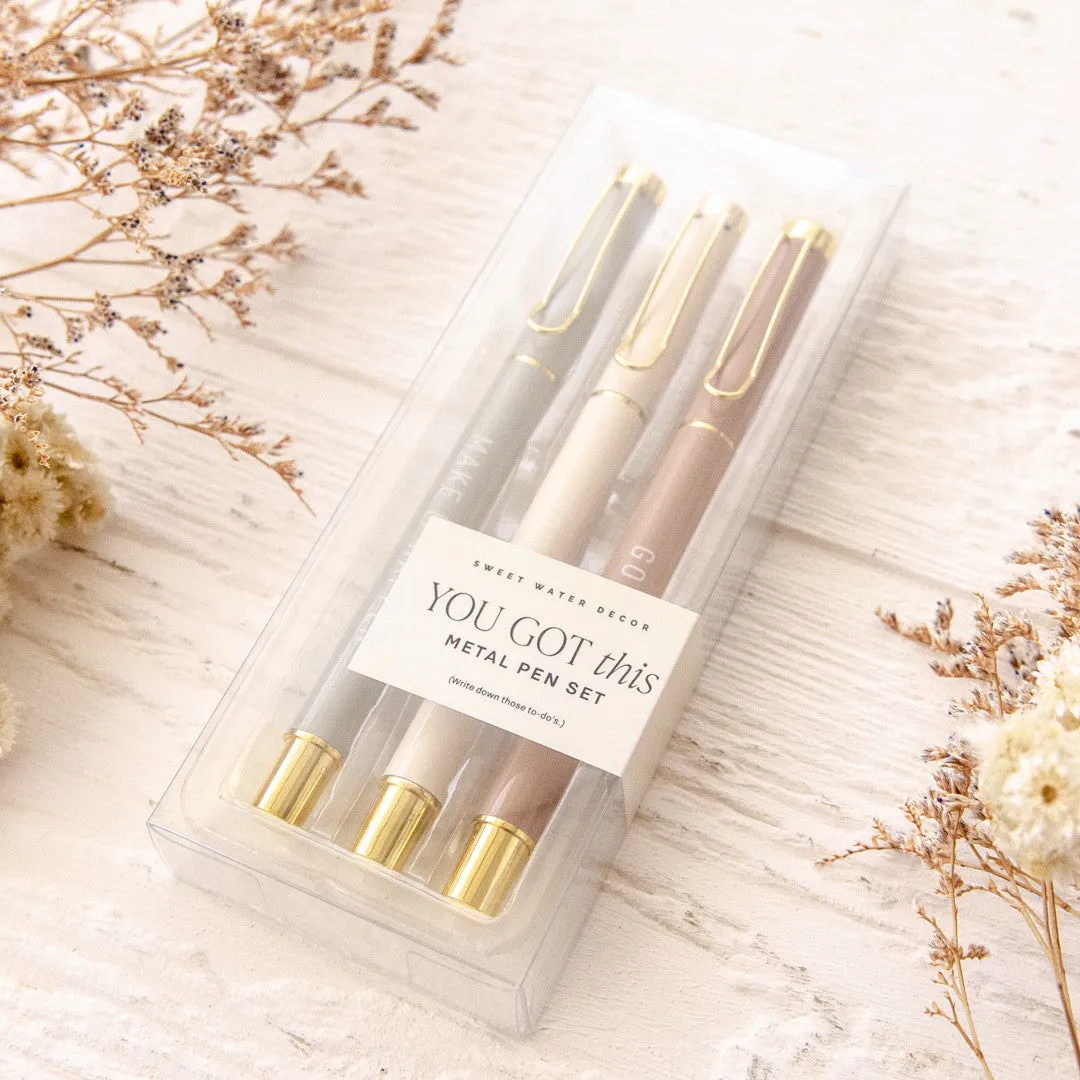 Sweet Water Decor You Got This metallpenner 3-pakning sort