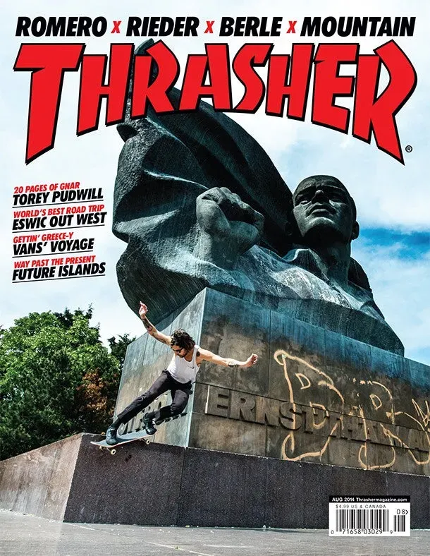 Thrasher Magazine August 2014 blad augustutgaven skate
