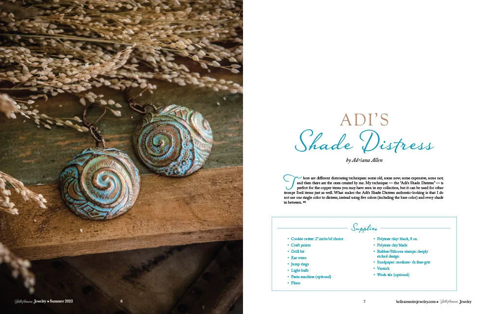 Stampington Belle Armoire Jewelry Summer 2022 blad smykker