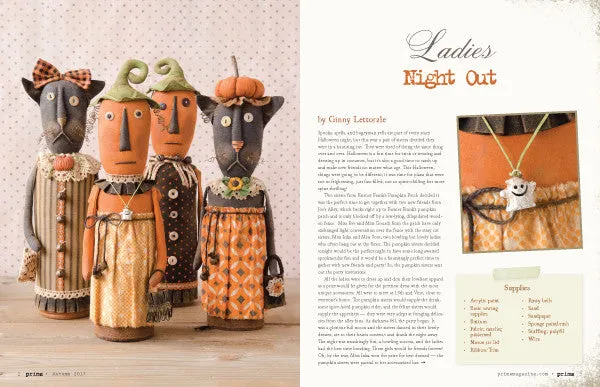 Stampington Prims Autumn 2017 blad digital PDF halloween