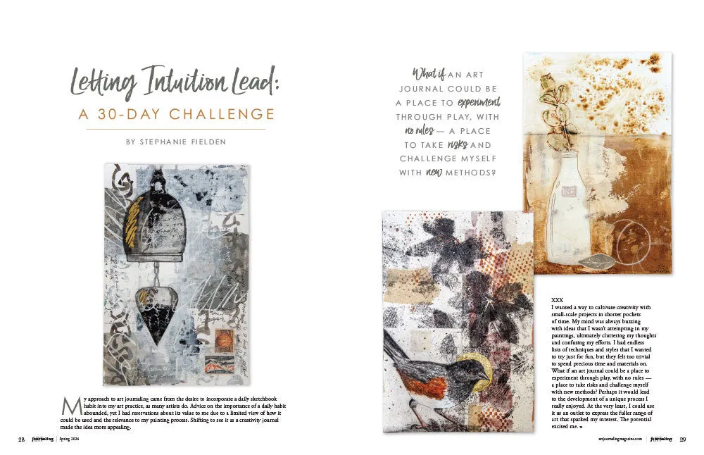Stampington Art Journaling Spring 2024 blad PDF 144 sider