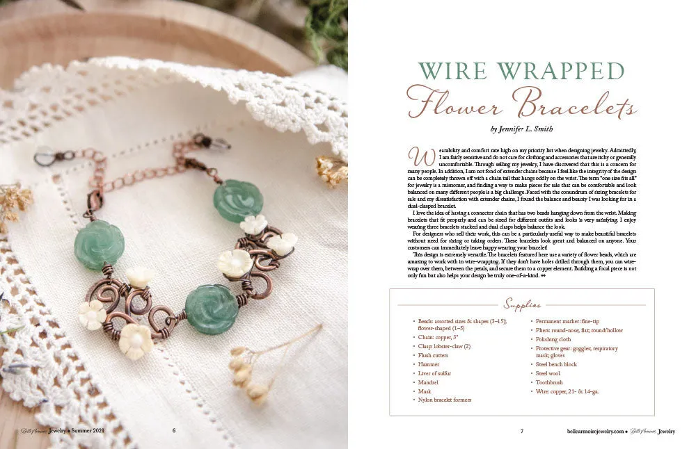 Stampington Belle Armoire Jewelry Summer 2021 blad smykker DIY