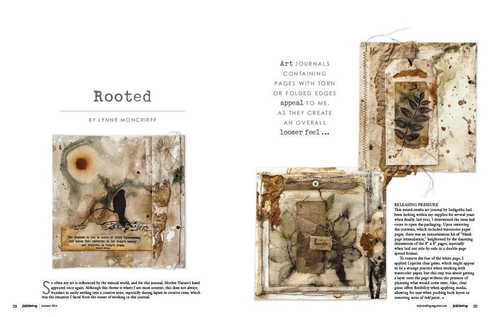 Stampington Art Journaling Autumn 2024 blad 144 sider mixed media