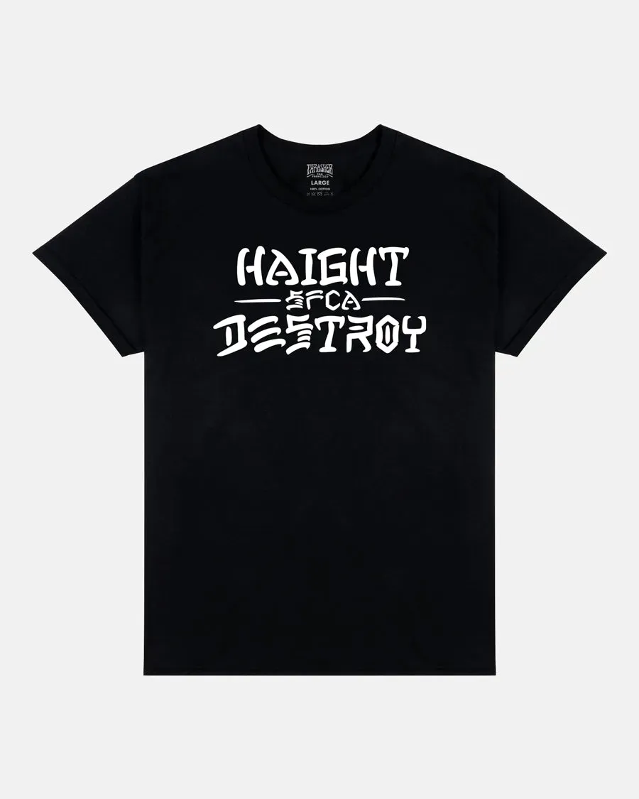 Thrasher Haight and Destroy t-skjorte svart