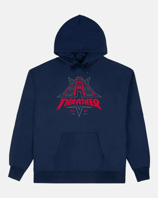 Thrasher Golden Gate hettegenser marineblå