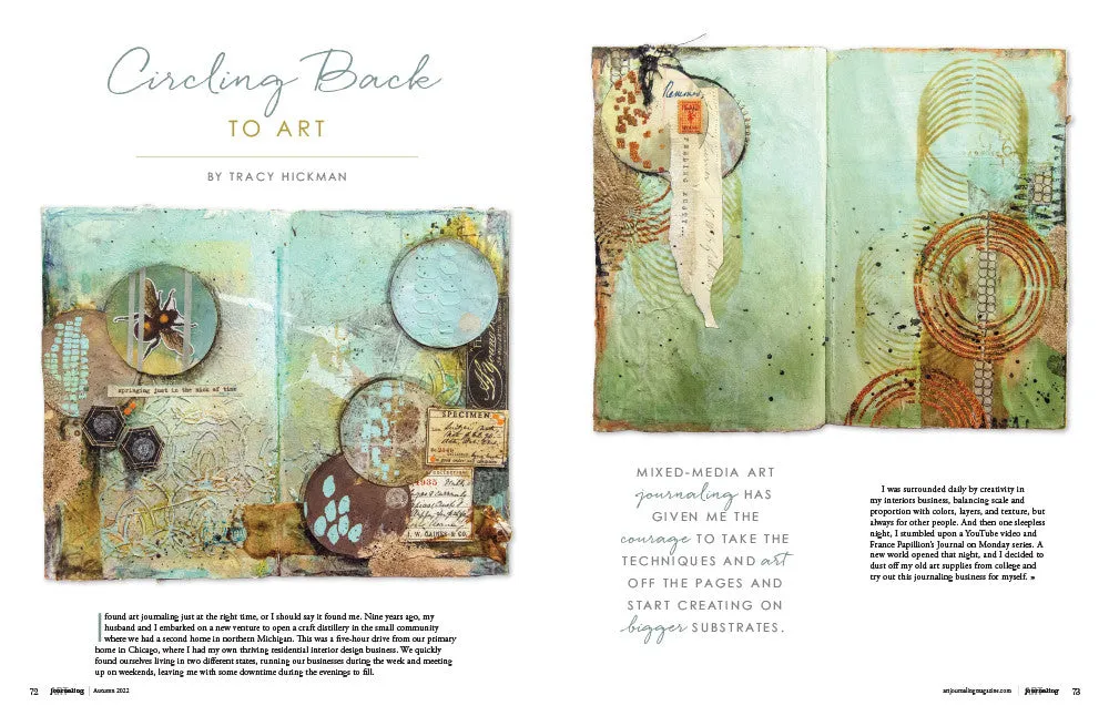 Stampington Art Journaling Autumn 2022 blad PDF-utgave