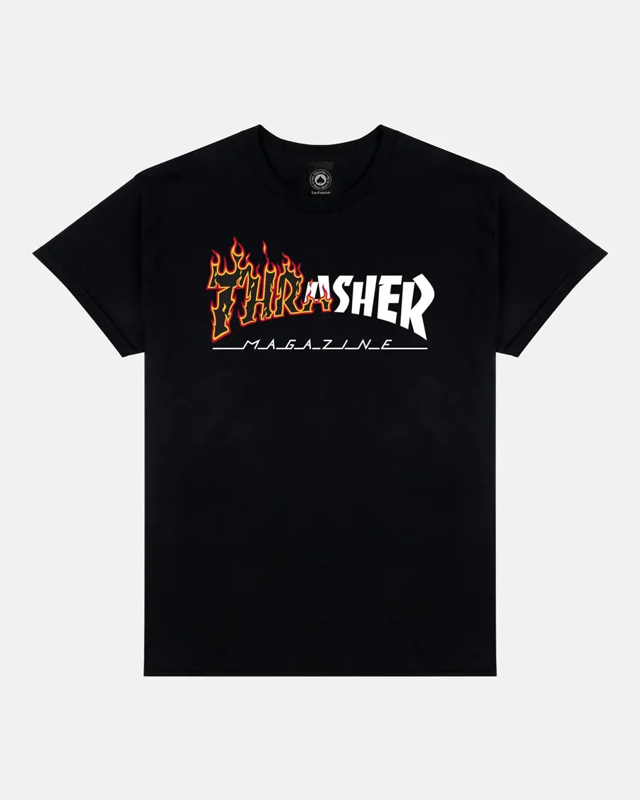 Thrasher Ignite T-skjorte svart bomull