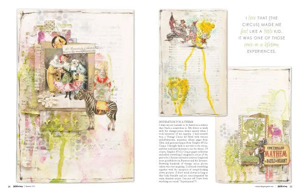 Stampington Art Journaling Summer 2016 blad digital kreativitet
