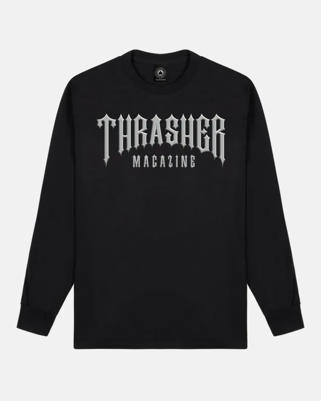 Thrasher Low Low langermet skjorte svart bomull