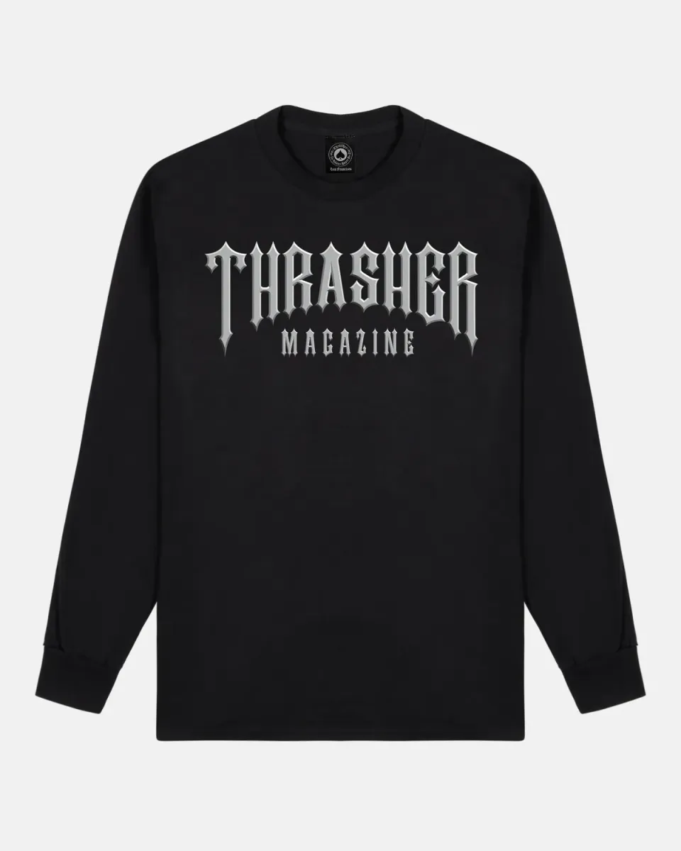 Thrasher Low Low langermet skjorte svart bomull