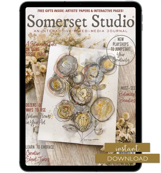 Stampington Somerset Studio Autumn 2021 blad PDF naturkunst