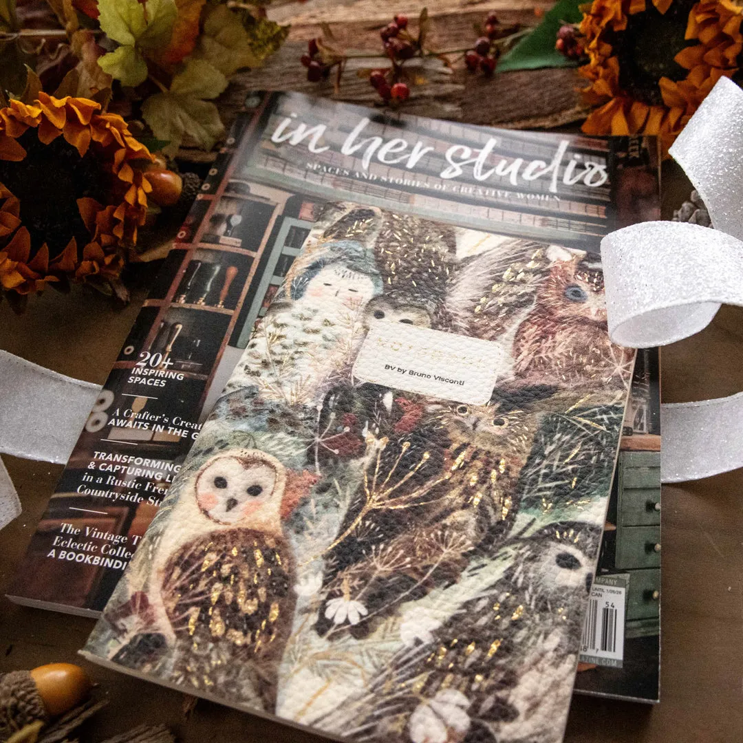 Stampington In Her Studio Enchanted Owls pakke blad+notatbok