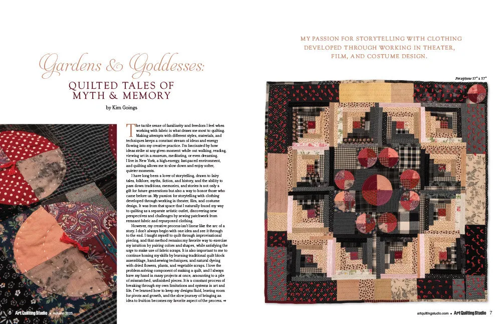 Stampington Art Quilting Studio Autumn 2025 blad 144 sider