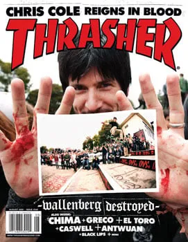 Thrasher august 2009 blad back issue Vans-nummer