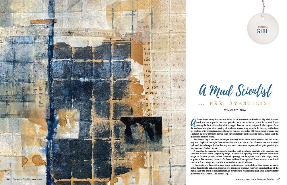 Stampington Somerset Studio Winter 2022 blad papirutgave 176 sider