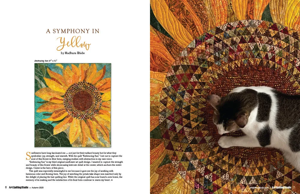 Stampington Art Quilting Studio Autumn 2025 blad 144 sider
