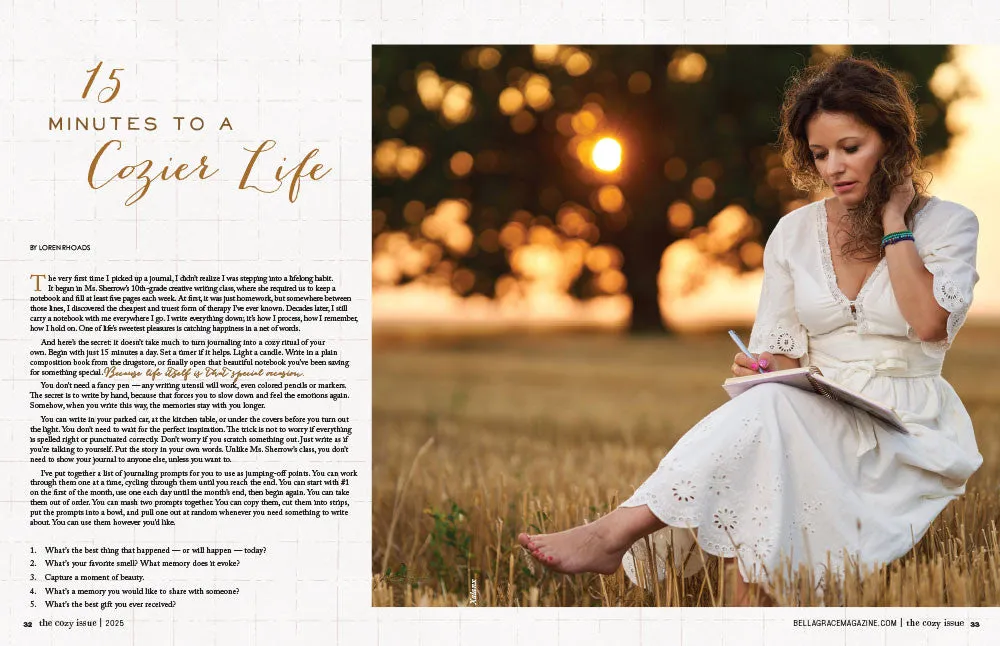 Stampington Bella Grace + Cozy blad abonnement 5 nummer kos