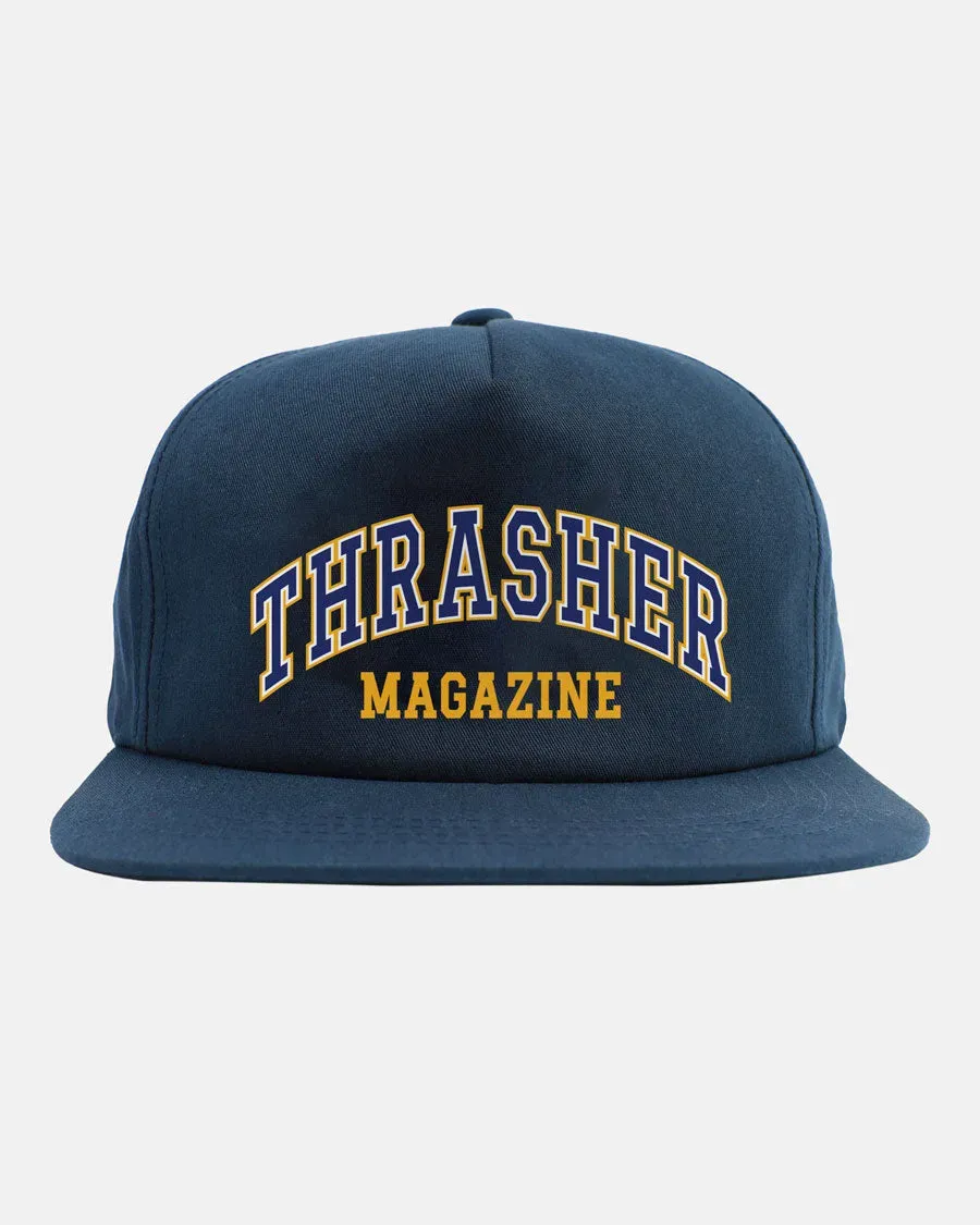 Thrasher Dropout snapback caps marine – bomullsblanding