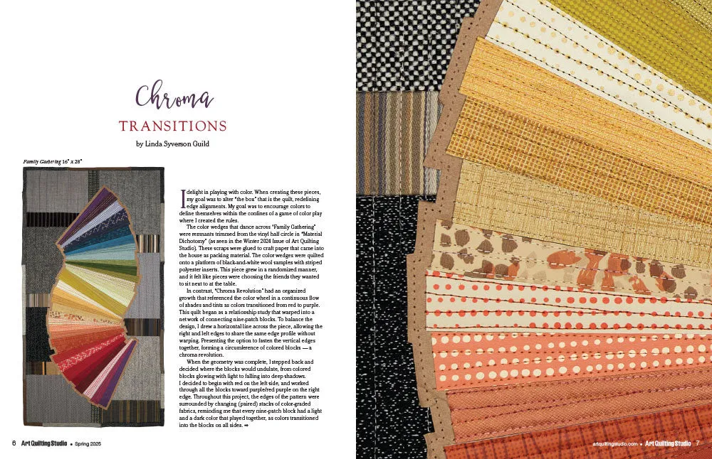 Stampington Art Quilting Studio Spring 2025 blad quilt