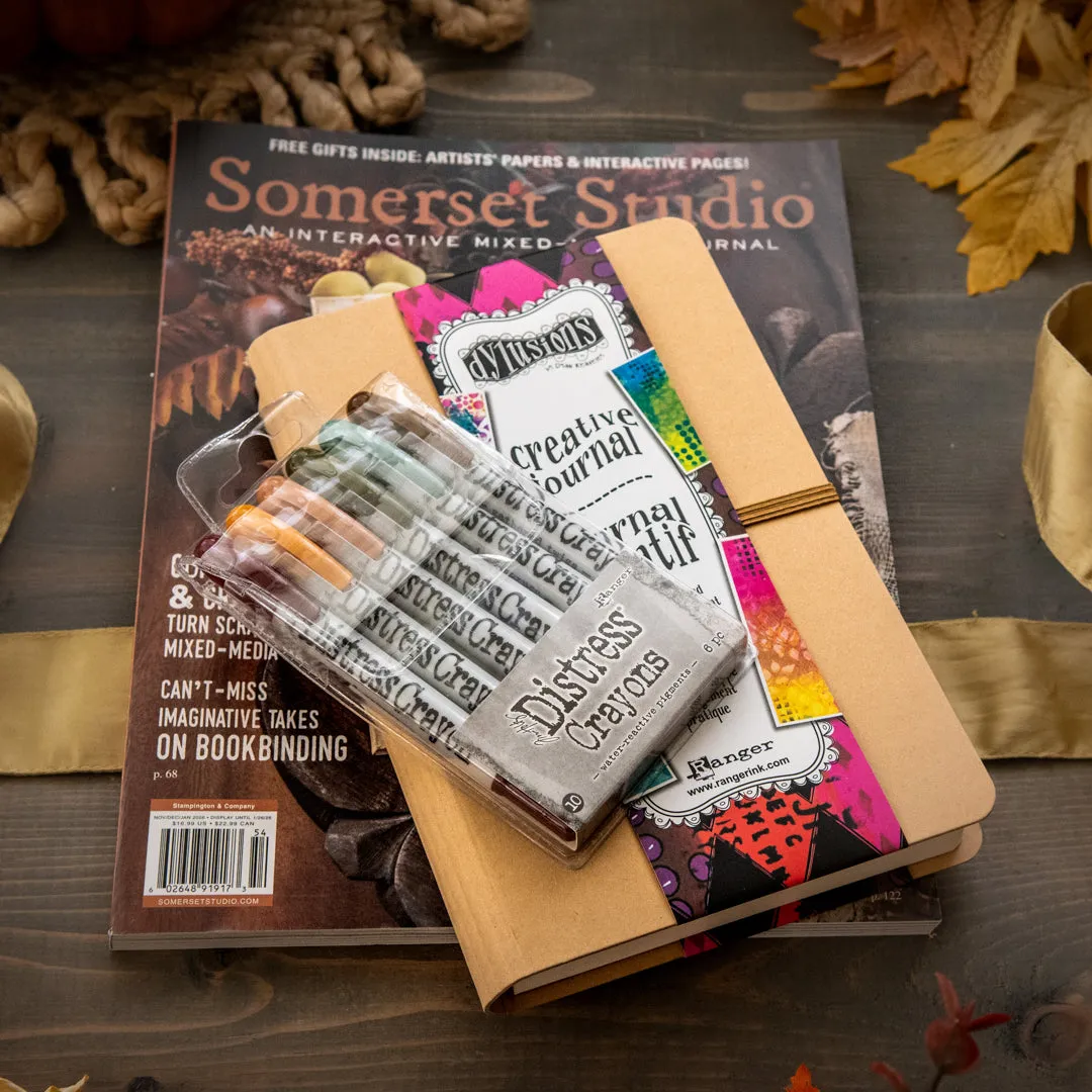 Stampington Somerset Studio Distress to Impress bladpakke 3 deler