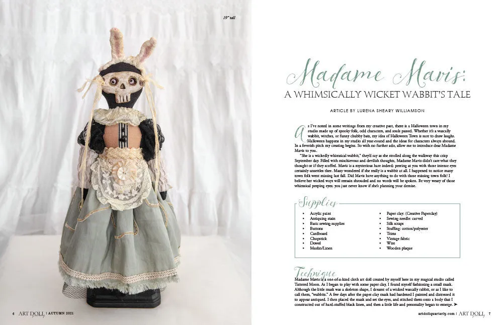 Stampington Art Doll Special Edition blad digital høst