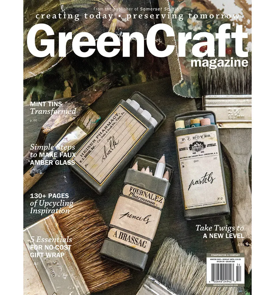 Stampington GreenCraft Winter 2025 blad gjenbruk