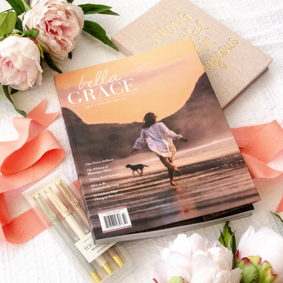 Stampington Bella Grace Strong Courageous pakke blad journal