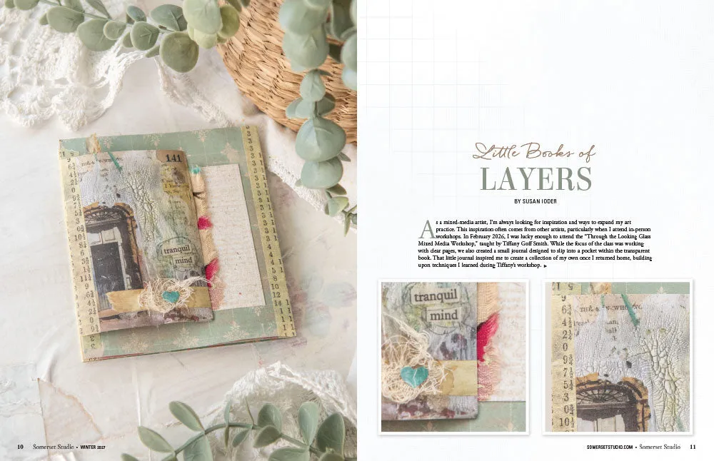 Stampington Somerset Studio Winter 2027 blad mixed-media