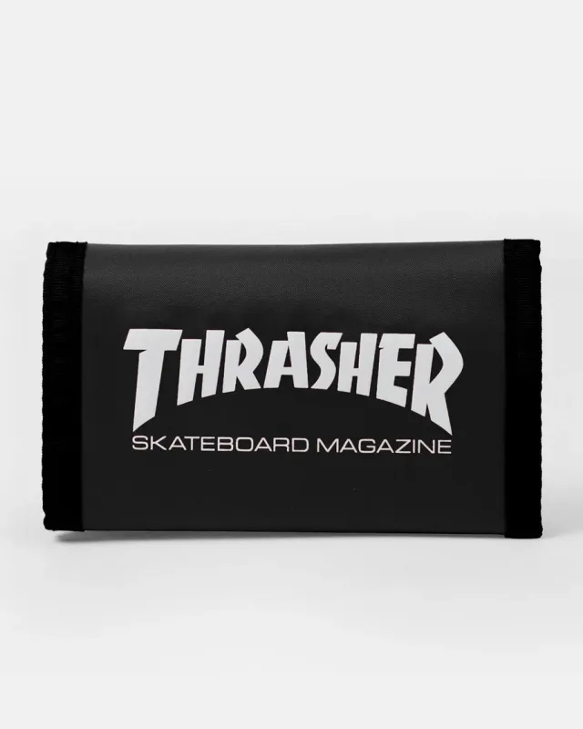 Thrasher Skate Mag lommebok borrelås svart nylon