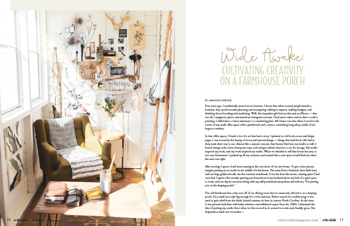 Stampington In Her Studio Summer 2021 blad PDF-nedlasting atelier