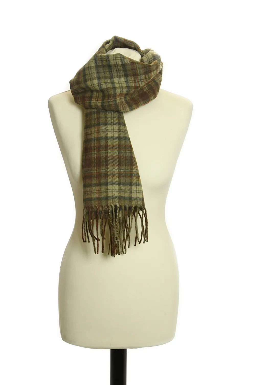 RadioTimes Lambswool skjerf Country Check Arran lammeull