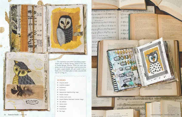 Stampington Somerset Studio Spring 2020 blad digitalutgave søm