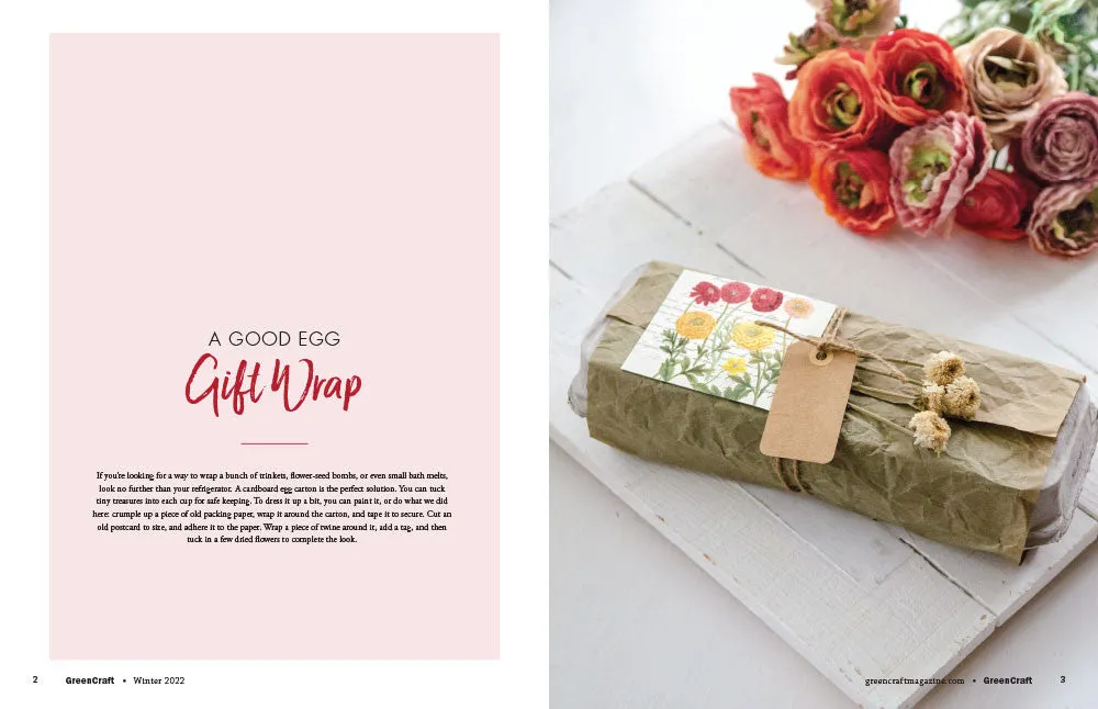 Stampington GreenCraft Winter 2022 blad nedlasting gjenbruk