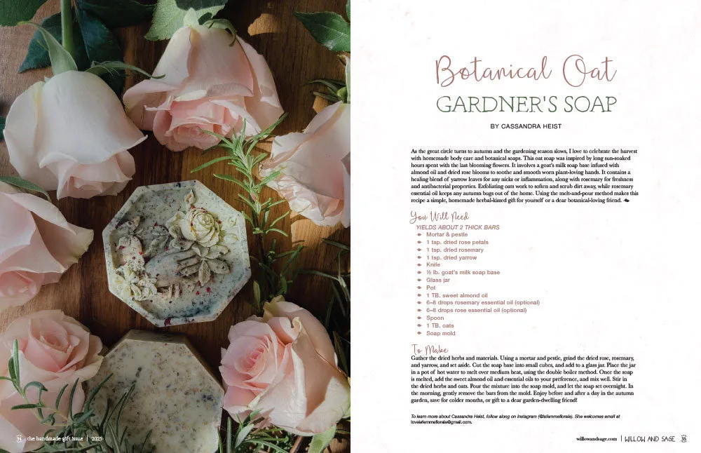 Stampington Handmade Gift Issue 2 blad gaveutgave DIY badeprodukter