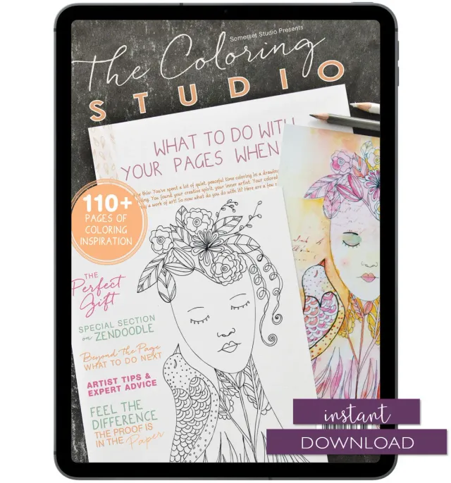 Stampington The Coloring Studio Premier fargeleggingsblad pdf