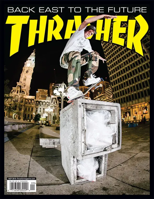 Thrasher Magazine blad september 2018 Kalis