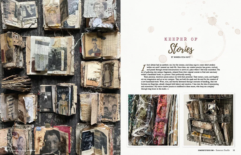Stampington Somerset Studio Autumn 2025 blad PDF 176 sider mixed-media