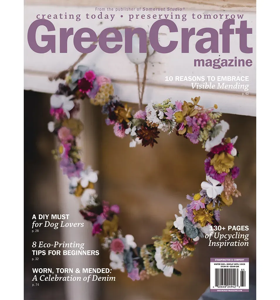 Stampington GreenCraft Winter 2026 blad gjenbruk 144 sider