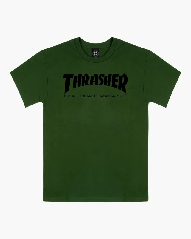 Thrasher Skate Mag t-skjorte dame olivengrønn bomull